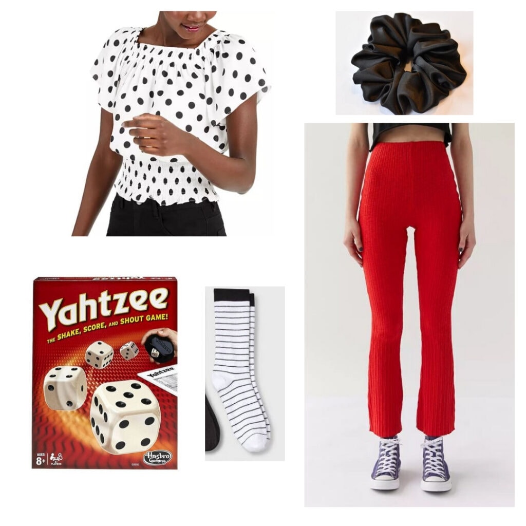 Yahtzee-inspired outfit.