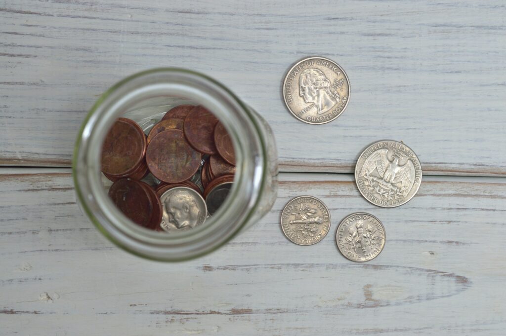 Stock photo of a tip jar