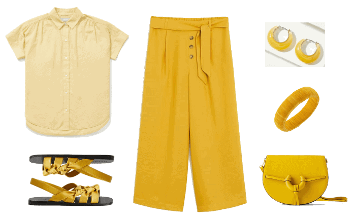 Yellow monochrome outfit