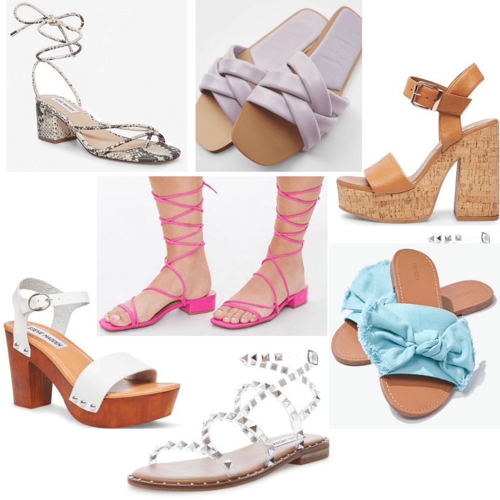 cute sandals to wear with a dress
