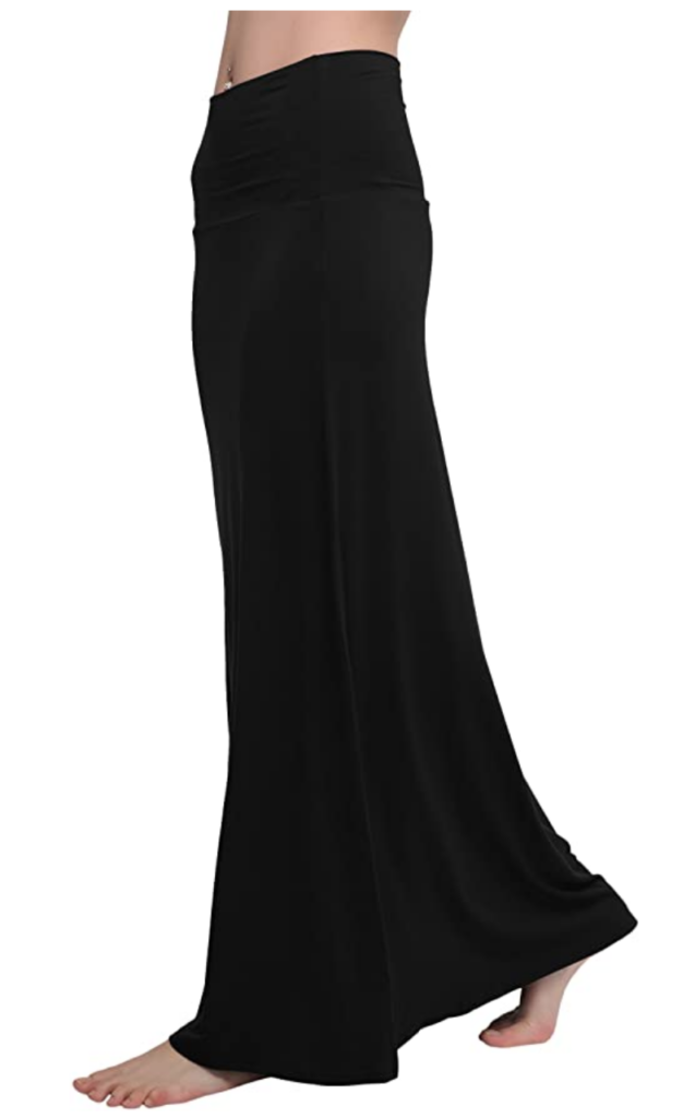 boho outfit ideas - Amazon black maxi skirt