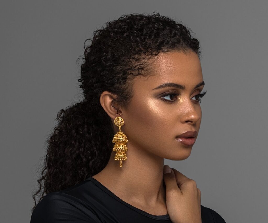 Black owned jewelry: Darya Earrings by BFYNE