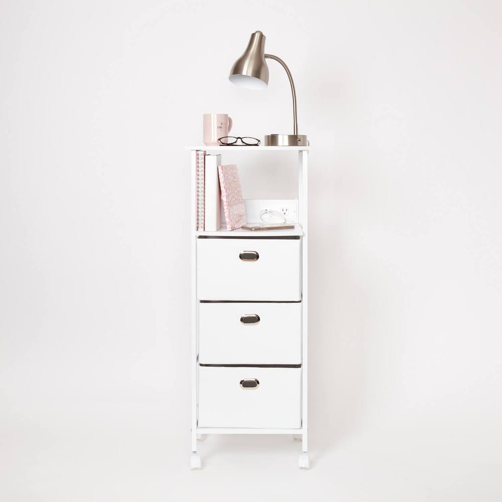 Tall set of drawers from Dormify with charging station