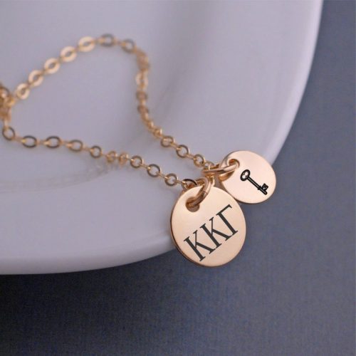 Custom sorority necklace from Birthstone Design