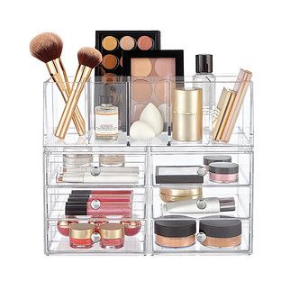 Makeup containers from The Container Store