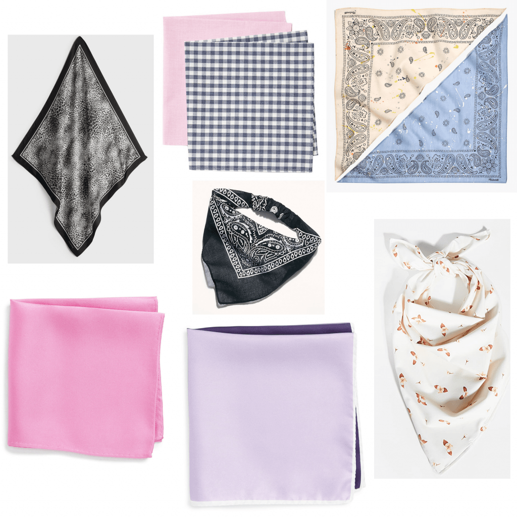 Our favorite beach accessories - roundup of bandanas and square scarves