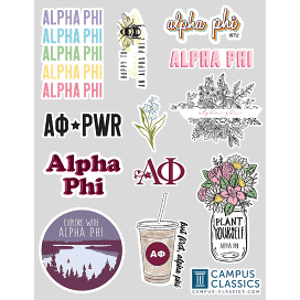 Custom sorority stickers from Campus Classics