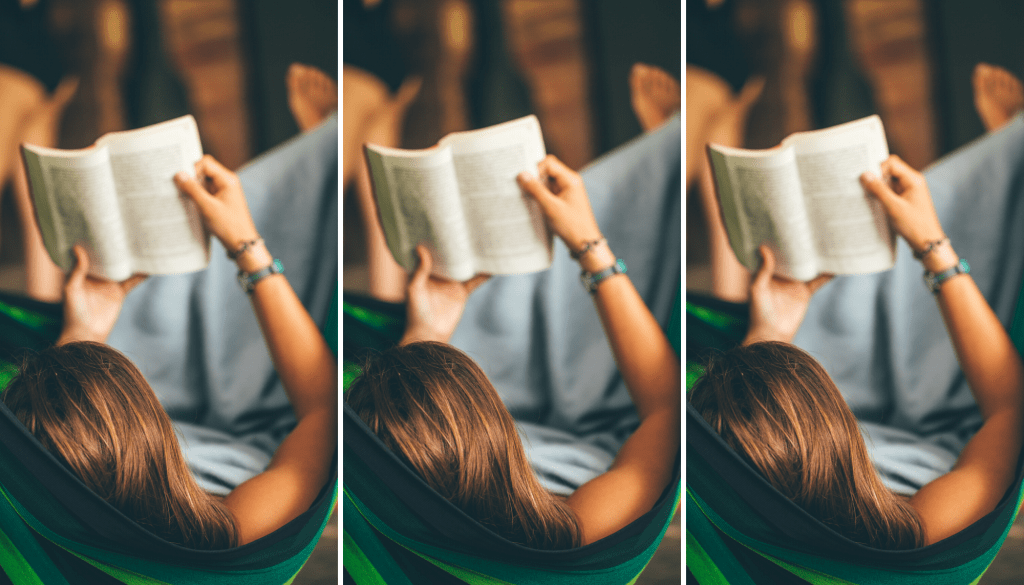 Photo of a woman reading