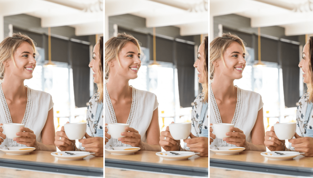 Photo of women having coffee