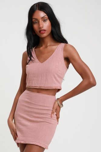 Lulus rose pink matching set - Earth tone fashion guide