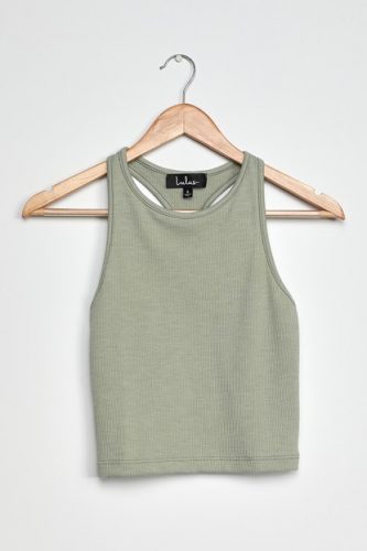 Earth tone fashion guide: Sage green tank