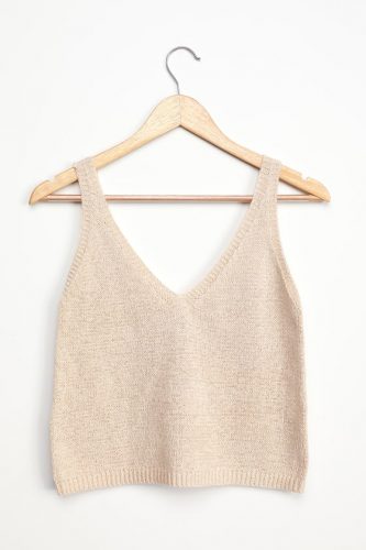 Beige knit top from Lulus