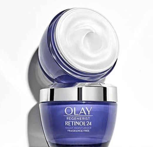 morning and night skincare routine product: Olay Regenerist retinol 24