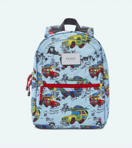 hawaiian cars patterned backpack