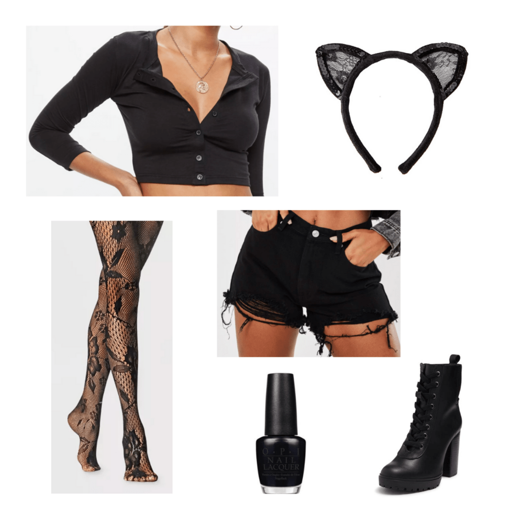 Black cat costume idea with accessories