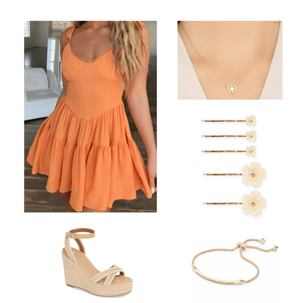 Dressy birthday outfit with accessories