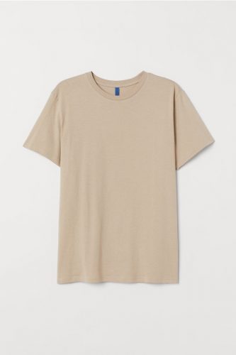 Earth tone fashion guide: Beige t-shirt from H&M