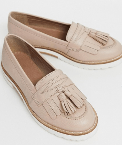 dusty pink loafers with fringe, shoes for different occasions