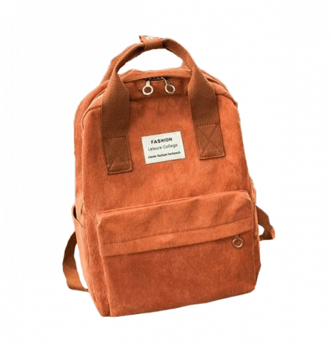 Rust colored suede backpack