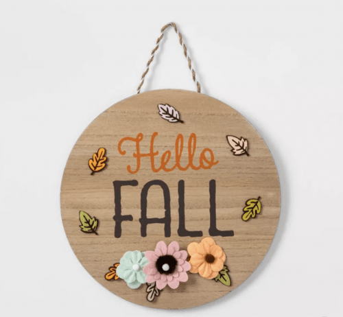 Cute fall room decor ideas - Hello fall sign from Target