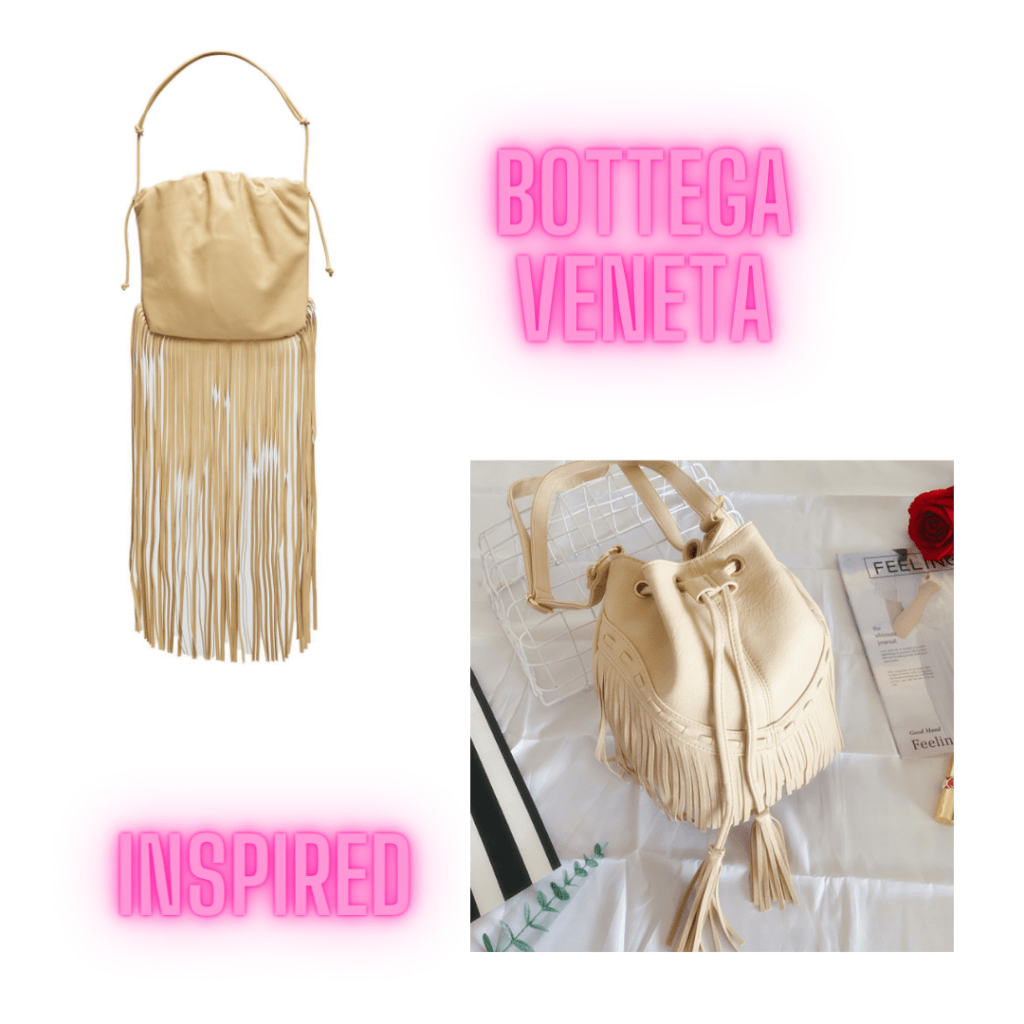 bottega veneta beige fringe handbag