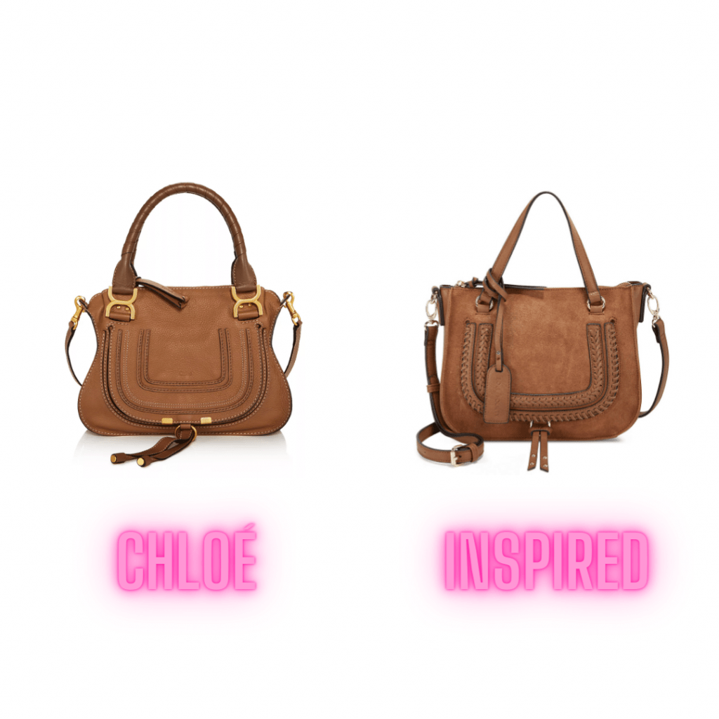 mini chloe marci brown handbag