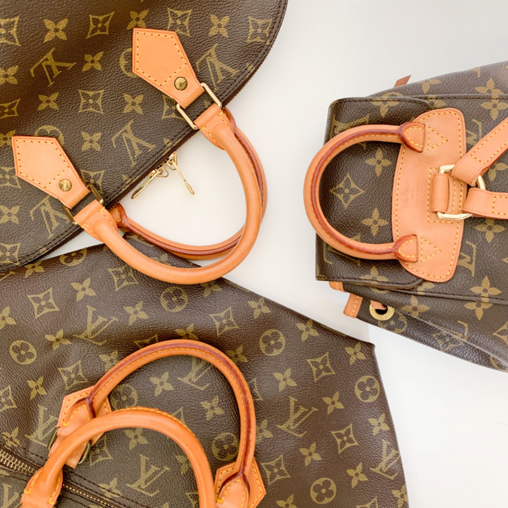 A selection of louis vuitton bags