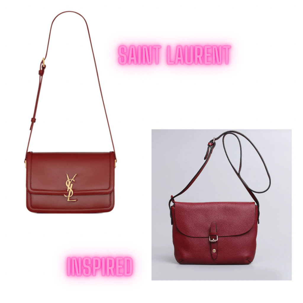 saint laurent red leather satchel handbag