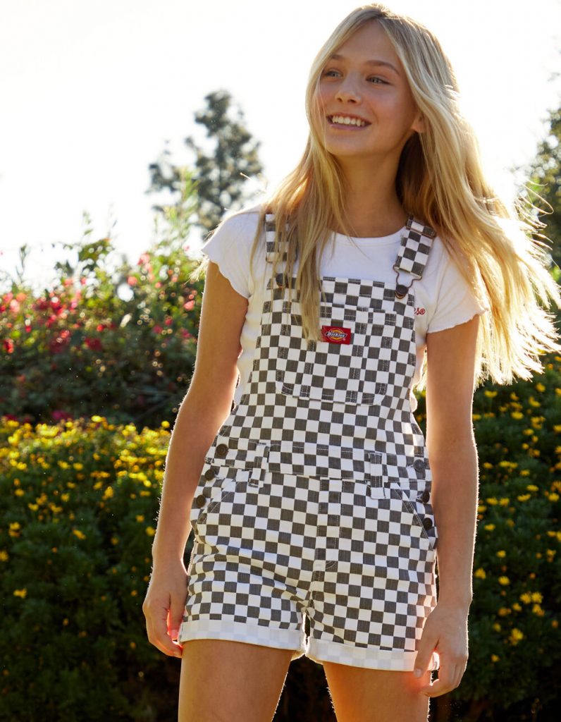 Checkered overalls