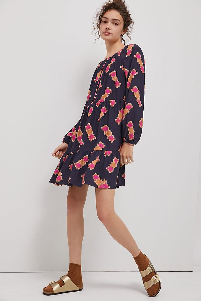 Anthropologie art print dress