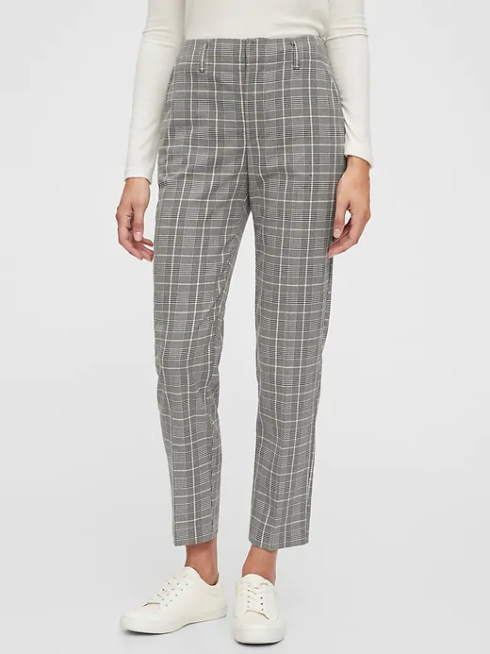Product photo of plaid pants from Gap