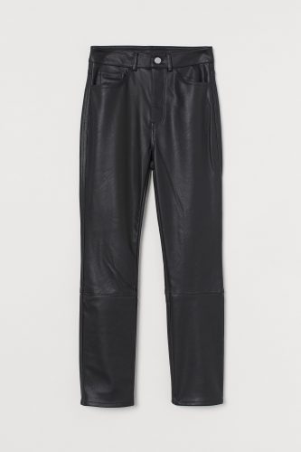 H&M Black Faux Leather Pants