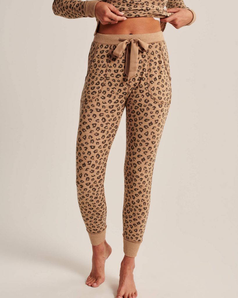 Abercrombie &. Fitch Leopard Print Joggers