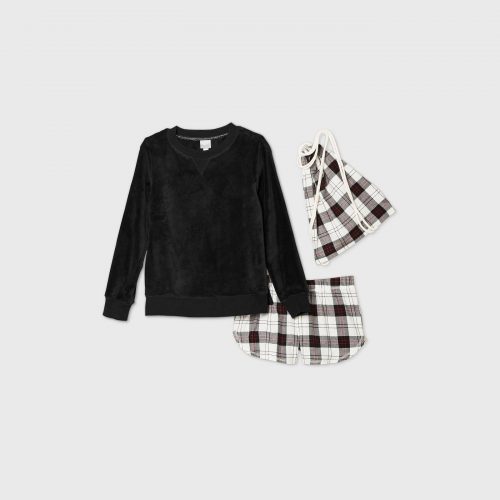 Cozy loungewear sets we love - Target Women's Plaid 3 Piece Backpack and Pajama Set