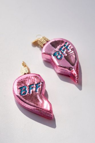 BFF heart Christmas ornament from Urban Outfitters