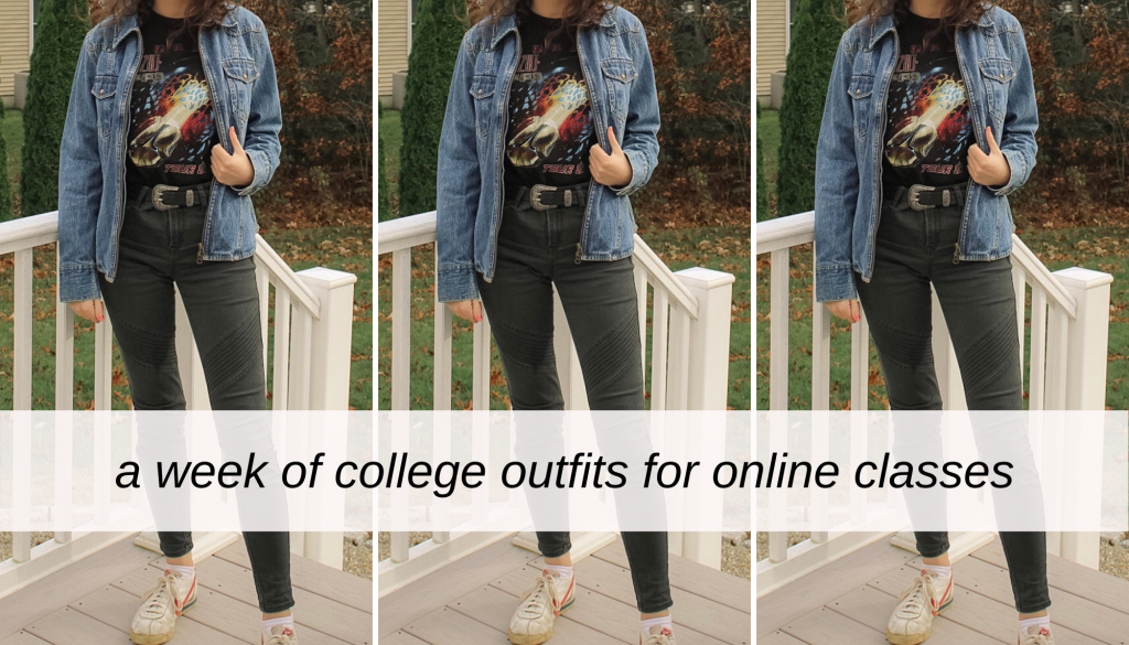 A week of college outfits for online classes (realistic)