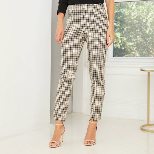 Target Plaid High Rise Split Front Trousers