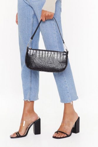 Nasty Gal Croc Shoulder Bag