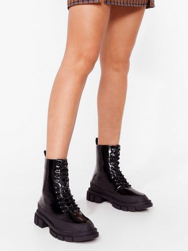 Nasty Gal Patent Heeled Boots