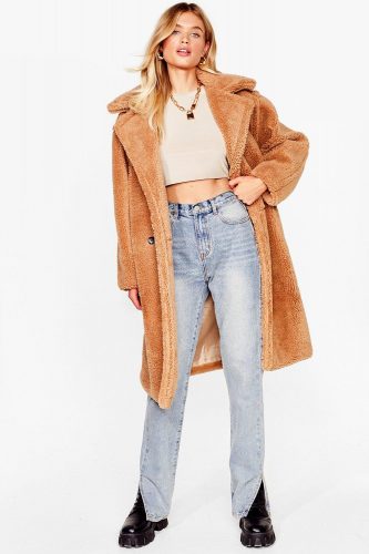 Nasty Gal Oversized Teddy Coat