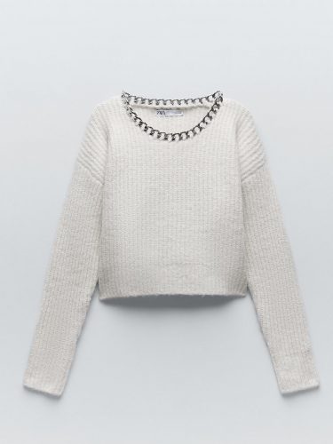 Zara Knit Sweater with Chain