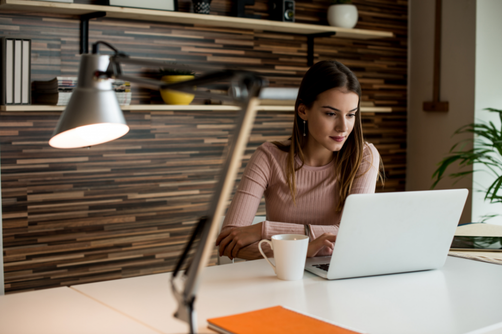 How to plan your summer - photo of woman taking an online class