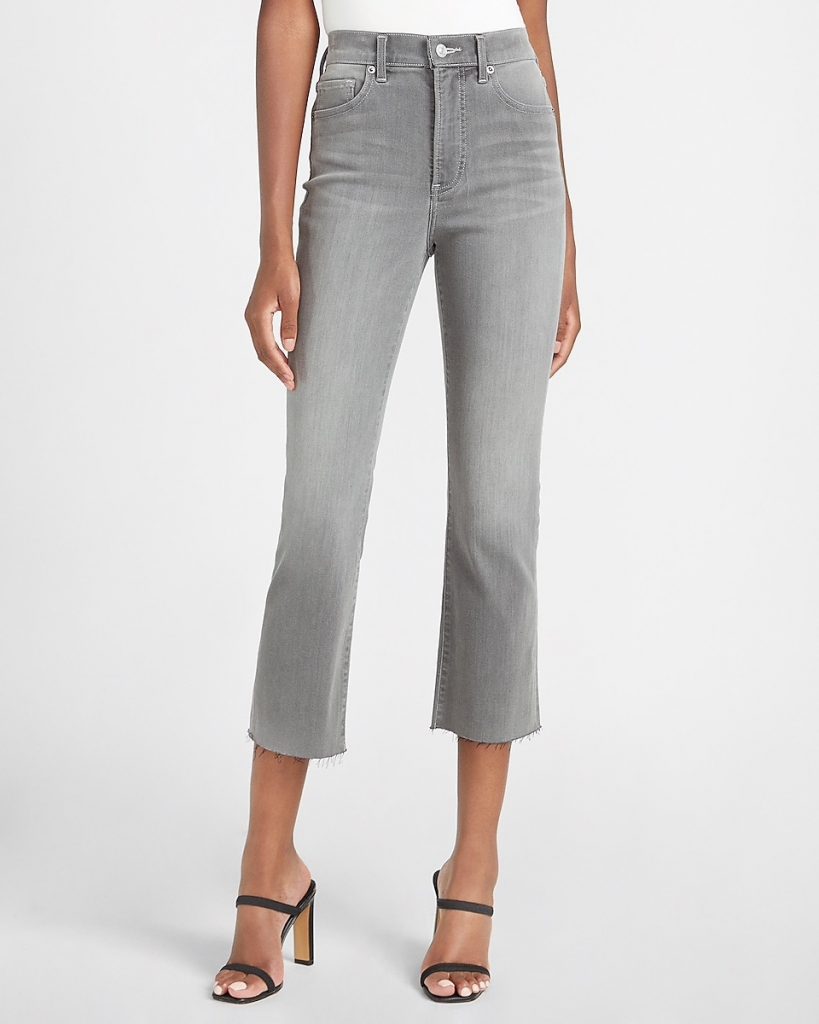 High-waisted flare cropped jeans from Express