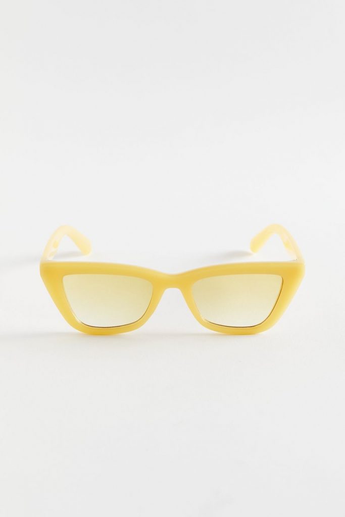 yellow rectangle sunglasses from Urban Outfitters