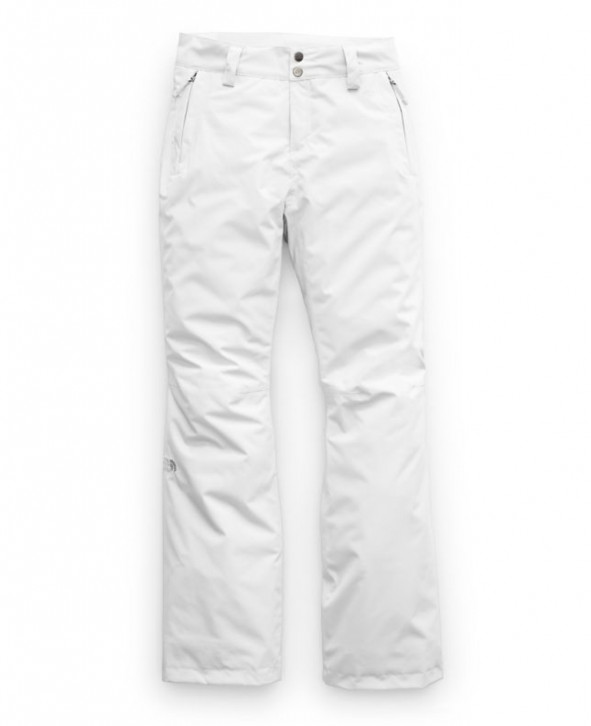 White ski pants