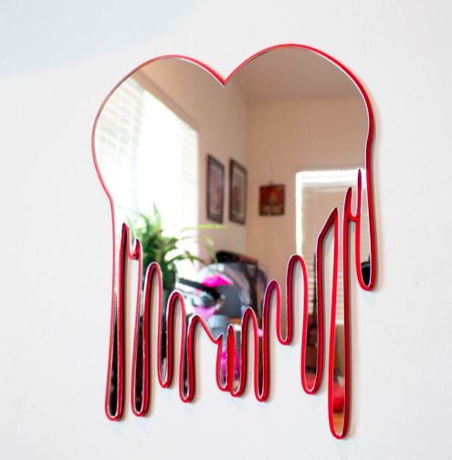 Heart wall wart mirror for Galentine's Day 2021