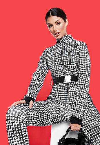 Houndstooth snow suit