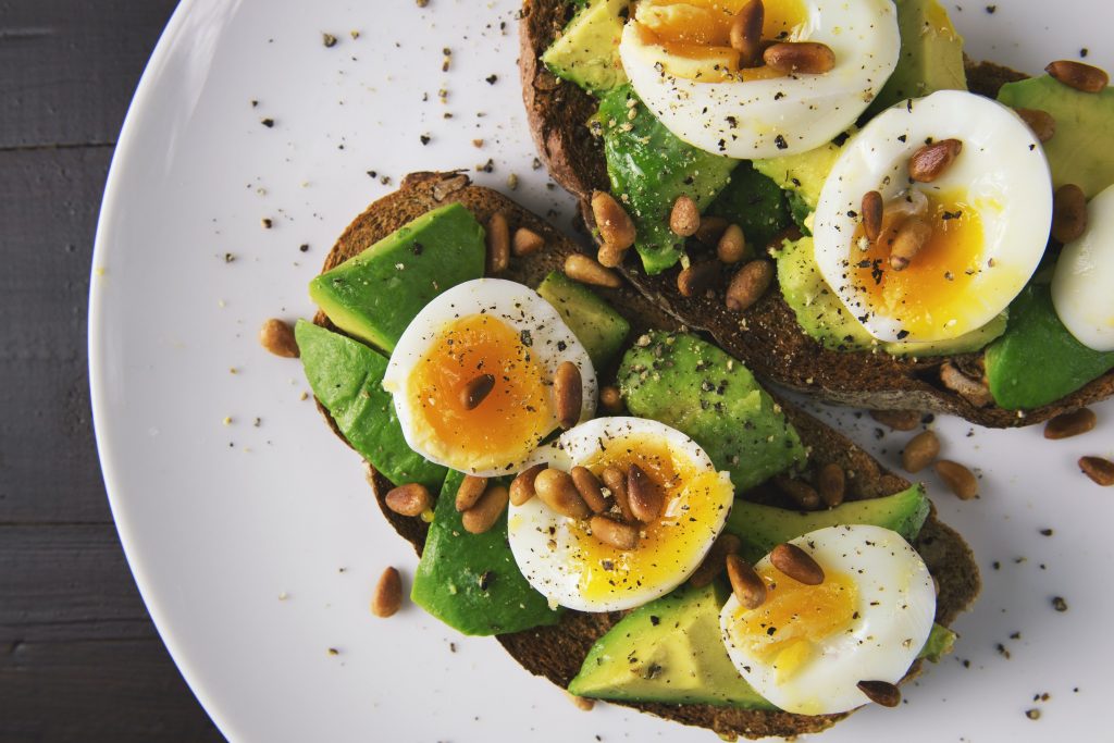 Skin care habits - eating right. Stock photo of a healthy meal