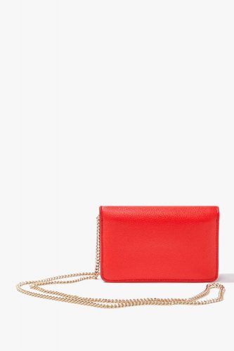 Timeless bag: bright red crossbody bag with gold chain strap from Forever 21