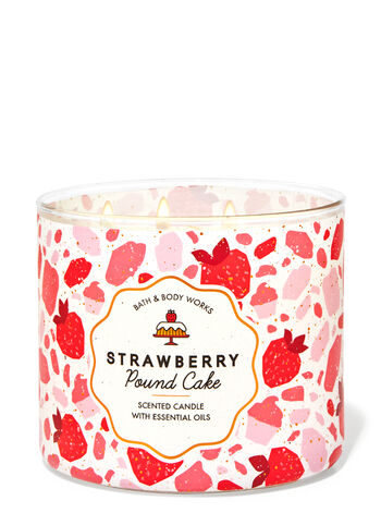 Strawberry pound cake 3-wick candle from Bath & Body Works | customer care | bath body works